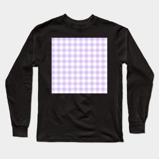Purple Gingham Long Sleeve T-Shirt